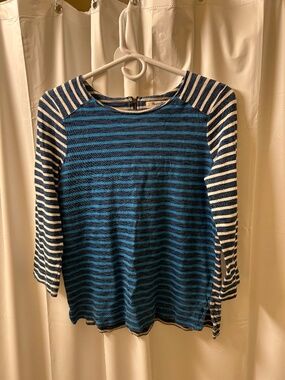 Madewell Striped 3/4 Sleeve Top